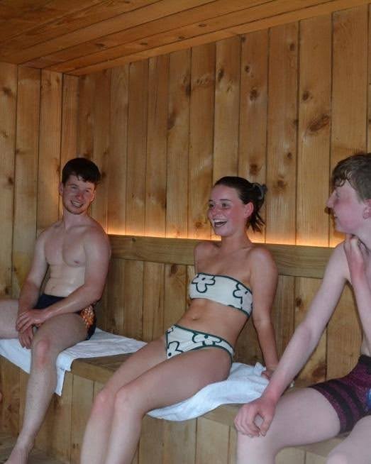 Sauna in the Wellbeing Sanctuary at Drumhierny Woodland Hideaway near Carrick-on-Shannon